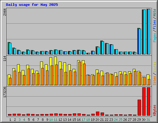 Daily usage for May 2025
