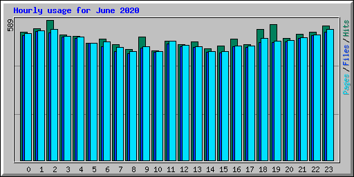 Hourly usage for June 2020