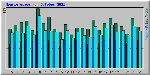 Hourly usage for October 2021