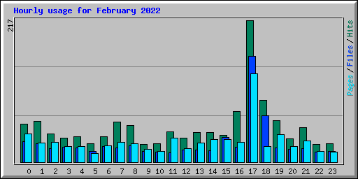 Hourly usage for February 2022