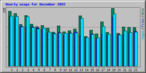 Hourly usage for December 2022