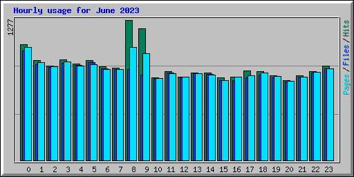 Hourly usage for June 2023