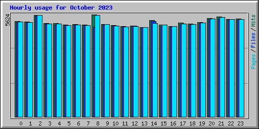 Hourly usage for October 2023