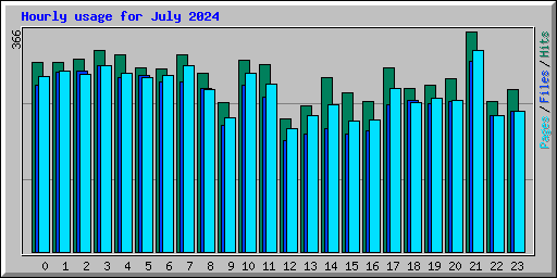 Hourly usage for July 2024