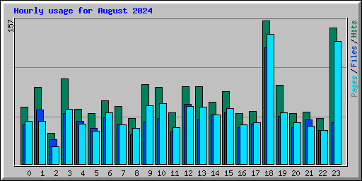 Hourly usage for August 2024
