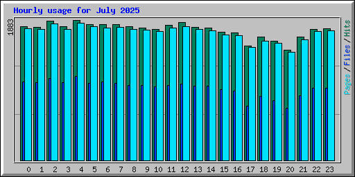 Hourly usage for July 2025