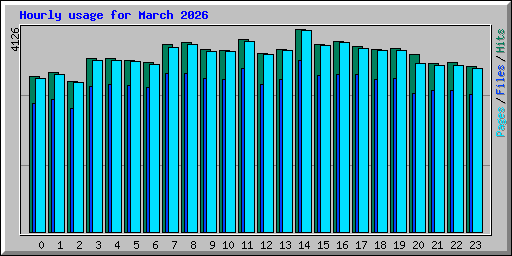 Hourly usage for March 2026